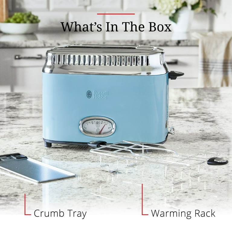 Russell Hobbs Retro Style 2-Slice Toaster, Heavenly Blue