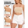 thumbnail image 4 of Vaslanda Strapless Bras for Women Supportive Bandeau Bra Non Slip Wireless No Underwire Bra, 4 of 7