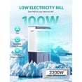 thumbnail image 7 of Air Choice Evaporative Air Cooler, 1800CFM Swamp Cooler with 12H Timer, Remote Control, 110° Oscillation & 5.3 Gal Water Tank, 4 Ice Packs, 3 Speeds, 3-in-1 Evaporative Cooler for Outdoor Indoor Use, 7 of 7