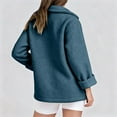 thumbnail image 5 of Women's 2025 Plush Fleece Jacket, Cozy Shearling-Like Winter Coat with Soft Lining, Thick Warm Oversized Outerwear with Pockets, Casual Loose Fit Fall and Winter Jacket for Women Green L, 5 of 8