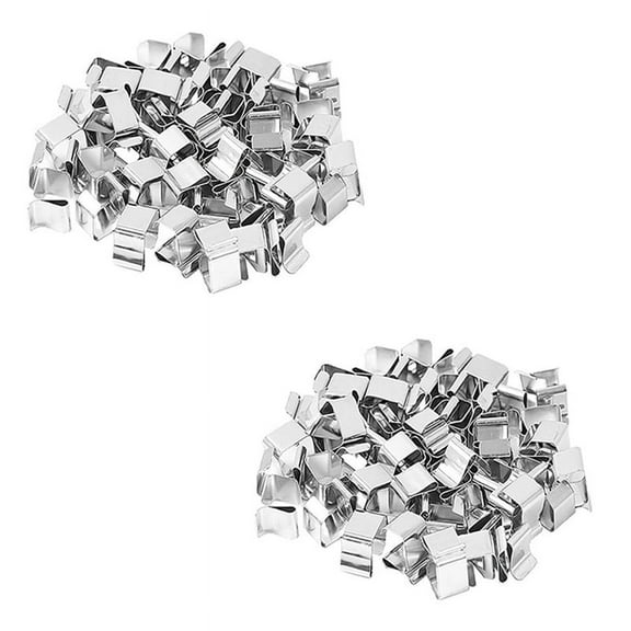 100PC Christmas Lights Gutter Hooks Galvanized Holiday Roof Light Clips B