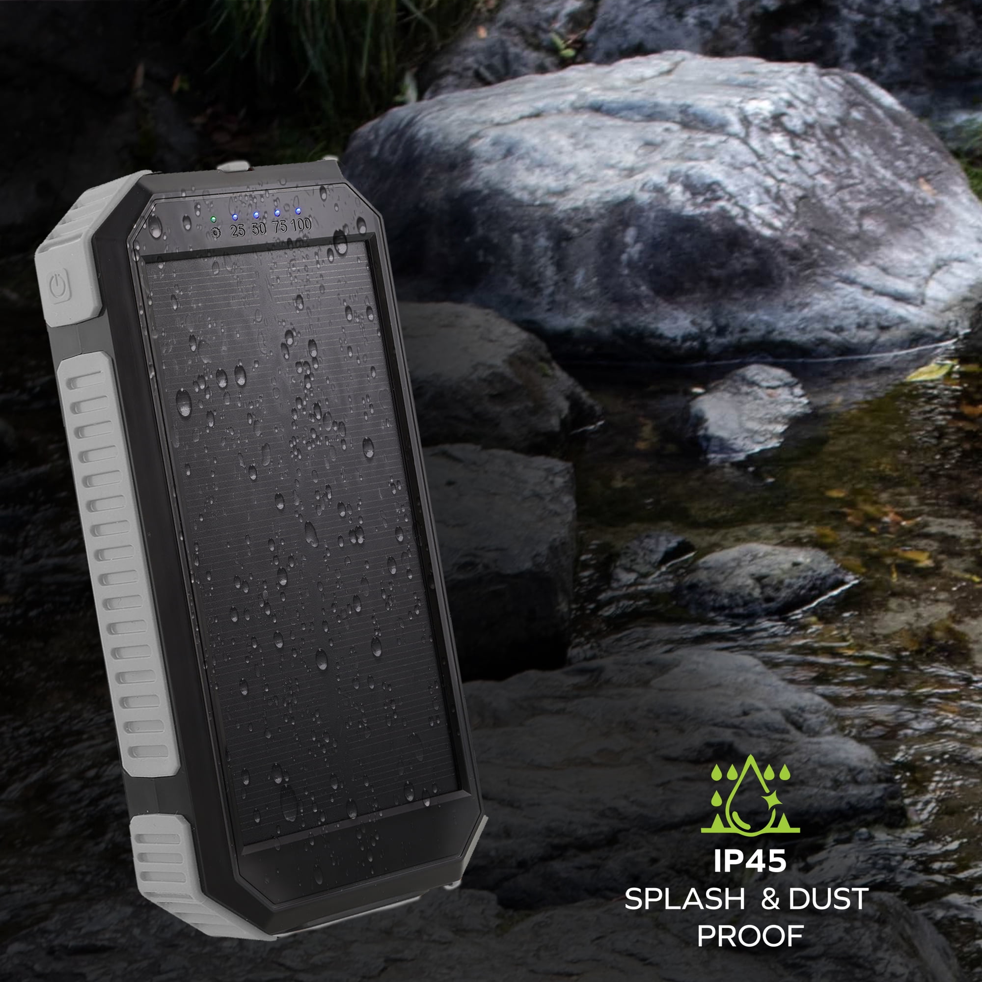 Xtreme 20000mAh Solar Power Bank Portable Charger, Fast Charging 20W PD USB-C QC USB-A External Battery Pack for iPhone Android Phones