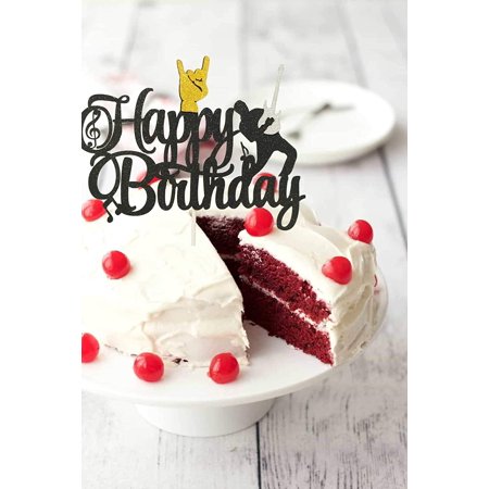 Music Cake Topper Glittery Rock Star Birthday Cake Topper Music Happy Birthday Cake Topper For Rock Star Birthday Party Decorations Musical Rock Theme Birthday Party Supplies Walmart Canada