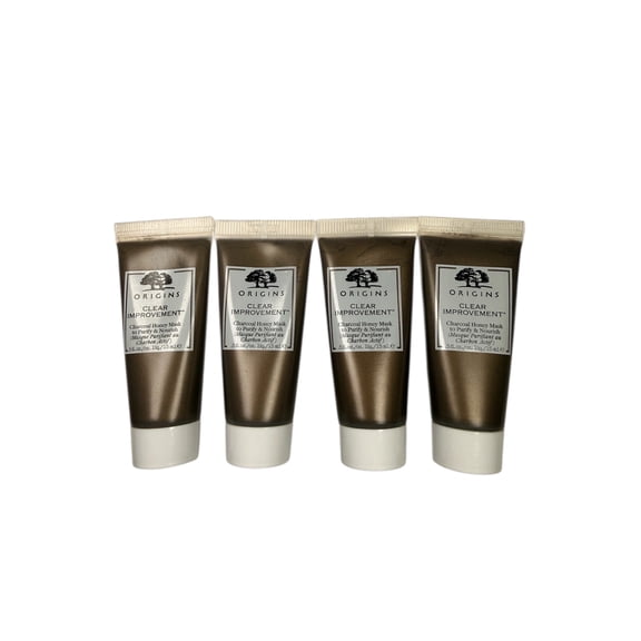 Origins Clear Improvement Charcoal Honey Mask to Purify & Nourish 0.5 fl . oz / 15 ml 4 Pack
