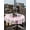 Pink, variant on Spring Easter Outdoor Tablecloth - 54 Inch Round Dining Table Cover, Cute Rabbits Ears Bow Daisy Floral Pink Plaid Waterproof Outdoor Table Cloth with Umbrella Hole & Zipper for Picnic/Patio/Party