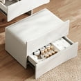 thumbnail image 3 of Noble House Coiffeuse 3-en-1 avec Miroir DEL et Tabouret de Rangement, Bureau de Maquillage à Dessus Rabattable, Blanc, 3 of 9