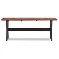 Riverbay Furniture Antique Black Kitchen Table Bench, Breakfast Nook