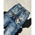 thumbnail image 2 of Pantalones vaqueros Y2K con bordado gótico para hombre, pantalón vaquero lavado informal, ropa de calle Retro, Pantalones rectos holgados de cintura alta a la moda de Hip Hop, 2 of 5