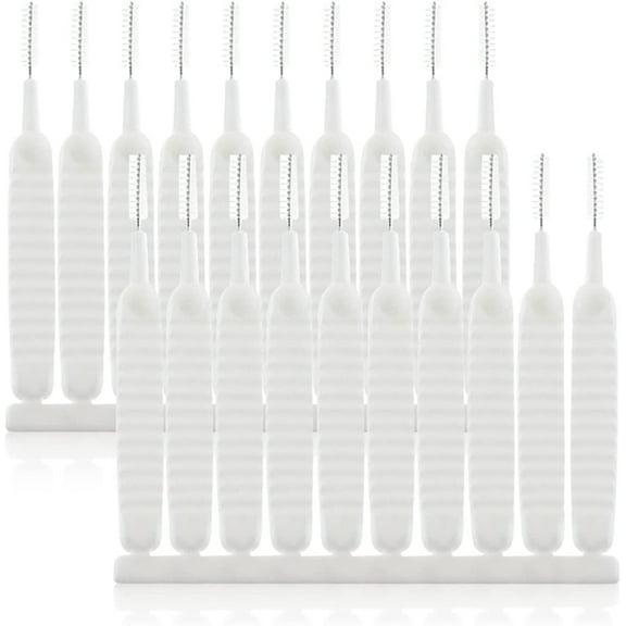 Shower Head Cleaning Brush, Shower Nozzle Cleaning Tool Small Hole Cleaner Anti-Clogging Cleaning Brush for Shower Hole Keyboard Gap (White 200PCS)