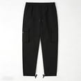 thumbnail image 5 of Mifsaly Mens Cargo Pants Relaxed Fit Jogger Pants with Multi Pockets Comfortable Relaxed Fit Outdoor Work Hiking Bottoms Black,M, 5 of 6