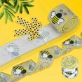 thumbnail image 4 of Dosaele 26 Yards Bee Wired Edge Ribbon 2.5in Wide Hessian Ribbon Crafting Decor 4 Rolls, 4 of 7