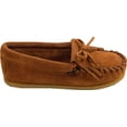 thumbnail image 2 of Minnetonka Children's Kilty Hardsole Moccasin, Brown 1 Big Kid, 2 of 5