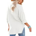 thumbnail image 5 of hirigin Women Shirt Long Sleeve Turn-down Collar Button-down Solid Tops for Casual Daily, 5 of 6