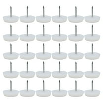 30Pcs White Plastic Round Head Metallic Pin Domed Nails for Furniture