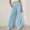 Blue, variant on Girls Solid Color Pants Elastic Waist Wide Leg Straight Pants Casual Spring Fall Everyday Soft Breathable Bottoms(Blue,11-12 Years)