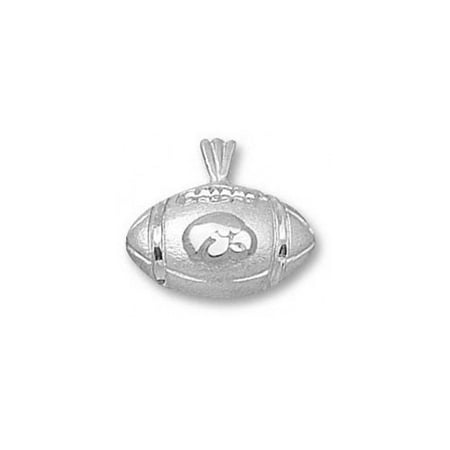 NCAA - Iowa Hawkeyes Sterling Silver Tigerhawk Football Pendant
