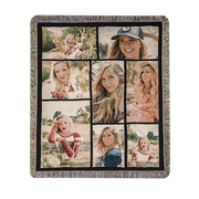 Customizable 50x60 Photo Collage Woven Throw