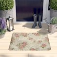 thumbnail image 2 of Pioneer Flower Floral Print Flannel Non Slip Door Rugs,Washable Door Mats Indoor,Decorative Door Mats,Dirt-Resistant and Absorbent Doormat for Entrance,Bedroom,Kitchen,Bathroom,23.5"x16", 2 of 5