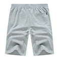 thumbnail image 3 of Tyhengta Mens Shorts Casual Drawstring Zipper Pockets Elastic Waist Lightgray 46, 3 of 8