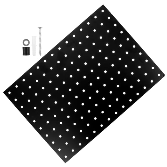 OULII Heavy Duty Metal Pegboard Panel for Garage Wall Mount Tool Organizer Black