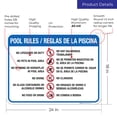 thumbnail image 3 of Pool Rules Sign Bilingual, Spanish English,, 3 of 8