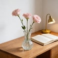 thumbnail image 4 of Tepsmf Clear Glass Vase Small Decorative Flower Vase For Home Decor Table Centerpiece Living Room Bedroom Office Floral Arrangement Buds Vase, 4 of 6