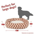 thumbnail image 3 of Majestic Pet Sherpa Chevron Bagel Pet Bed for Dogs, Calming Dog Bed Washable, Large, Burnt Orange, 3 of 5