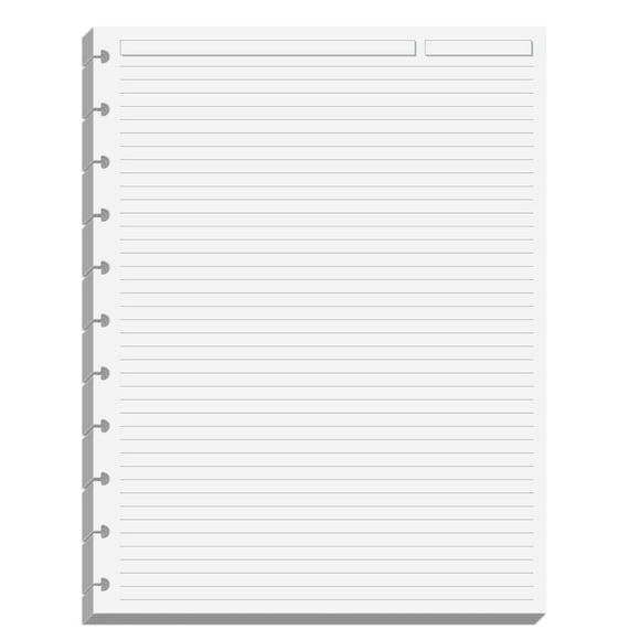 Levenger Circa Recharge de Papier à Disque 1/4 Pouce, Inserts pour Carnet de Disques et Planificateur, 300 Feuilles, Lettre