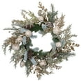 thumbnail image 2 of Northlight Glittered Mixed Foliage with Ornaments Artificial Christmas Wreath - 24" - Unlit, 2 of 9