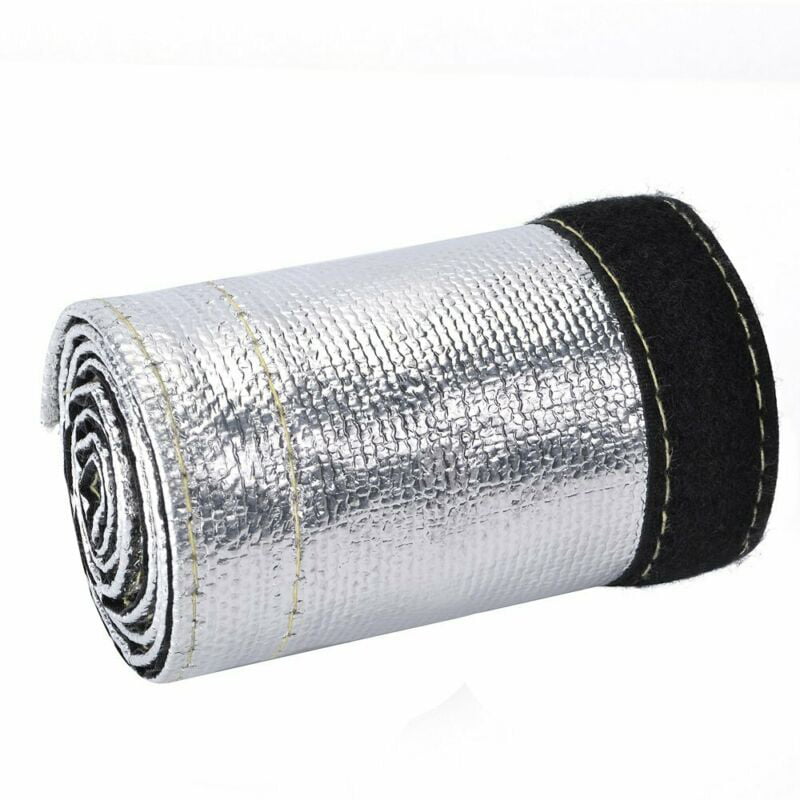 Aluminized Metallic Heat Shield Sleeve Insulated Wire Hose Cover Loom 1/2" 3ft 