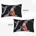 thumbnail image 2 of Xecao Tricolor Koi Fish Trio for Decorative Throw Pillow Case for Couch,Sofa or Bed Set,Pillow Cover for Sofa Home Decor Ideal Gift(Pillow core not included)-16"x24", 2 of 6