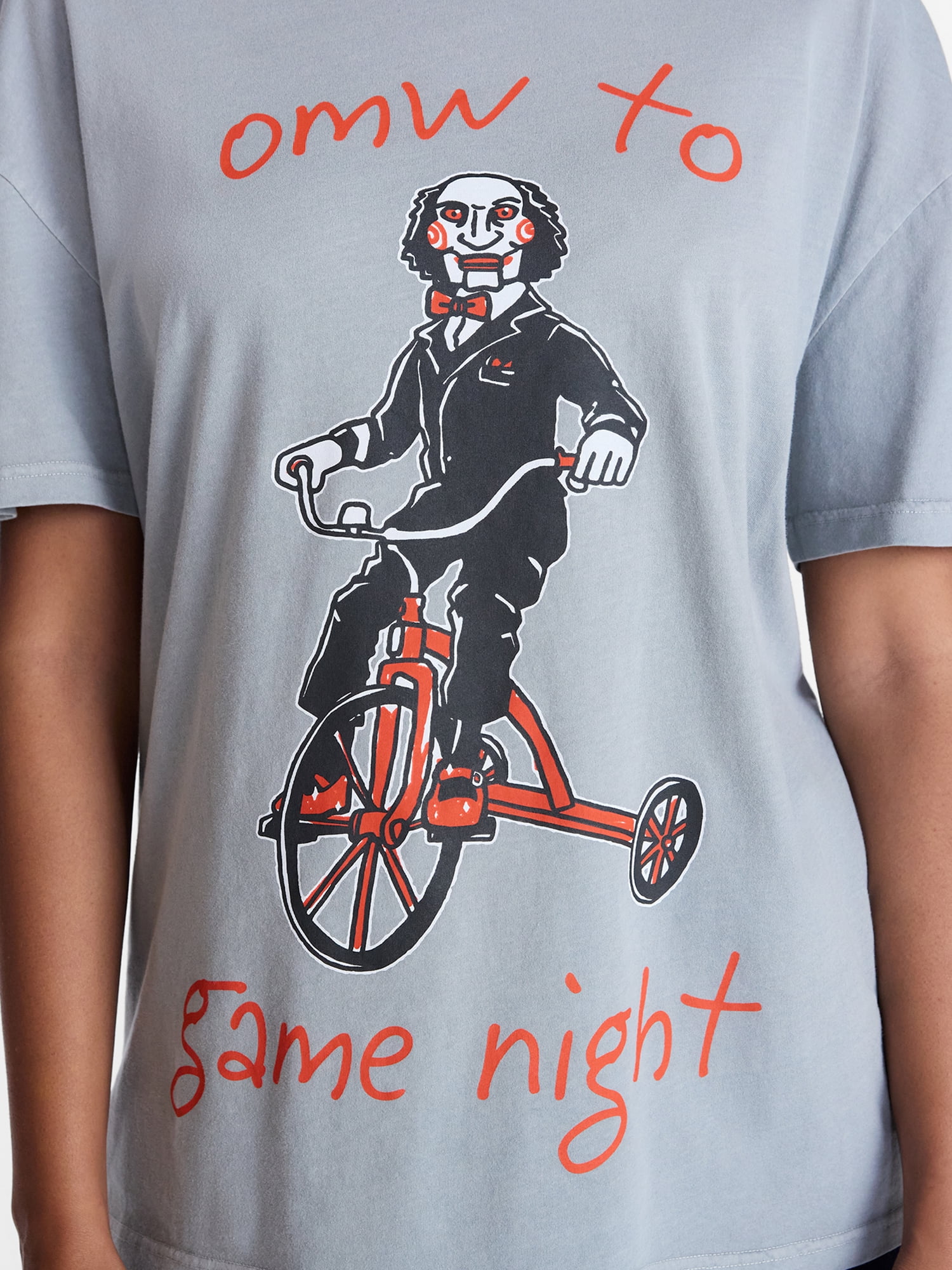 Saw Women's Game Night Halloween Graphic Tee with Short Sleeves, Sizes XXS-XXL