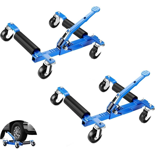 Yiwa 2-Pack 3000lb Car Dollies with Jack for Vehicle Moving