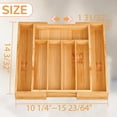 Bamboo Expandable Drawer Organizer, 5-7 Slots Kitchen Drawer Organizer ...