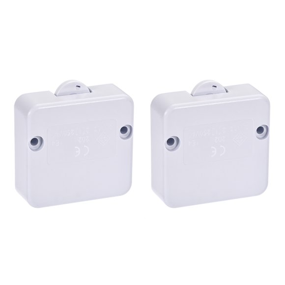 Interruptor de luz de puerta de armario interruptores momentáneos normalmente cerrados 110-250V 2A blanco 2 piezas