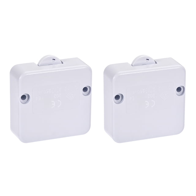 Interruptor de luz de puerta de armario interruptores momentáneos normalmente cerrados 110-250V 2A blanco 2 piezas