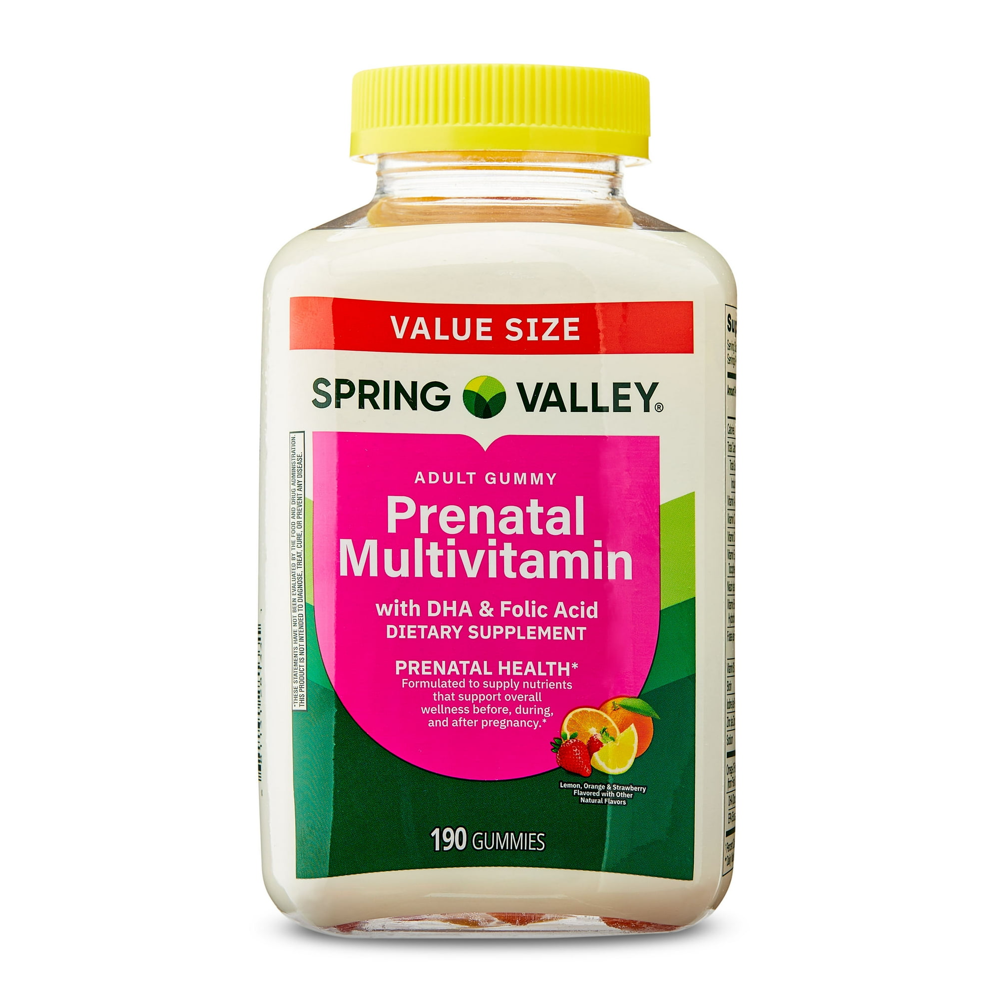 Spring Valley Prenatal Adult Gummy Supplement Value Size, 190 Count