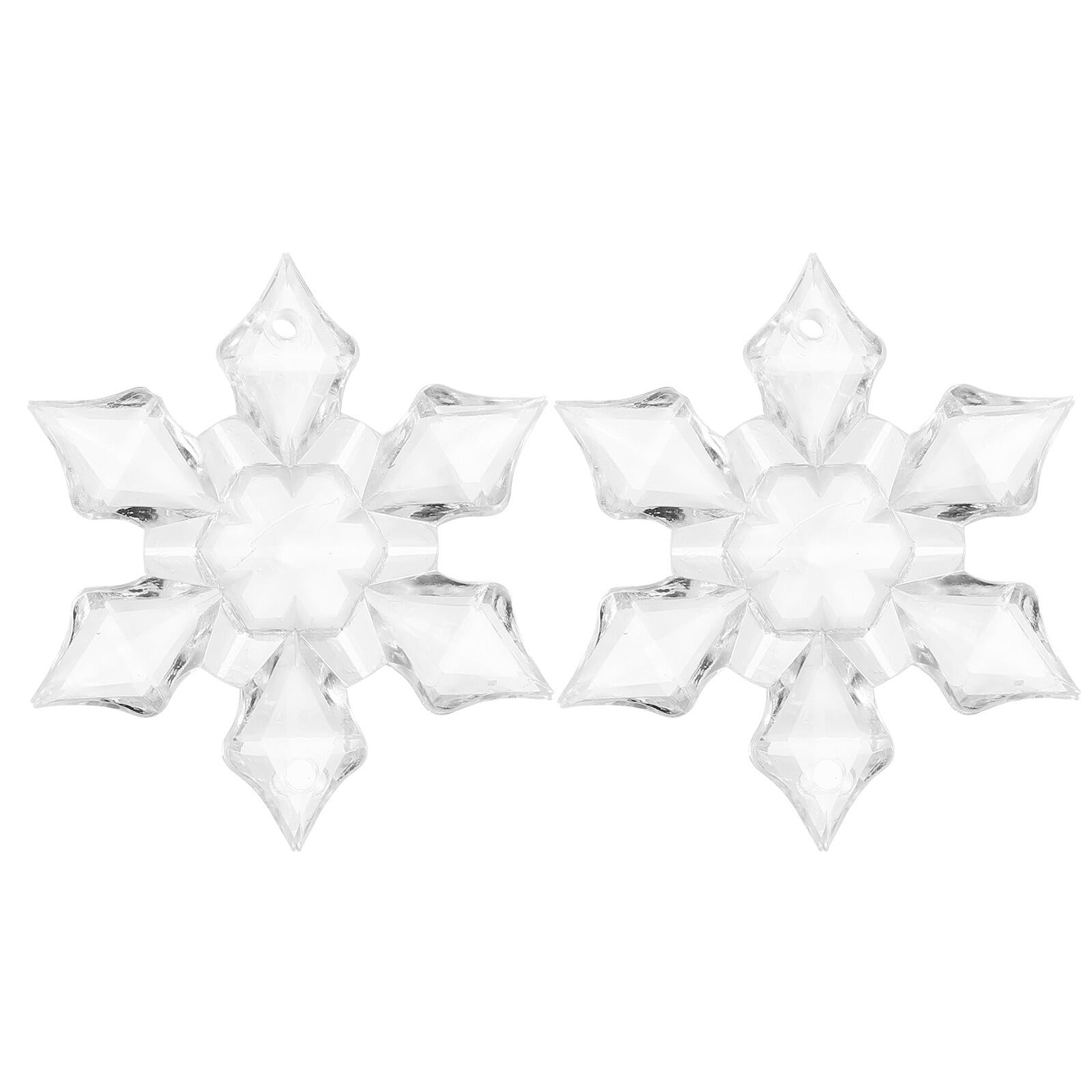 Masteelf 72 pcs  Craft Acrylic Clear Crystal Snowflakes Ornaments Christmas Decorations