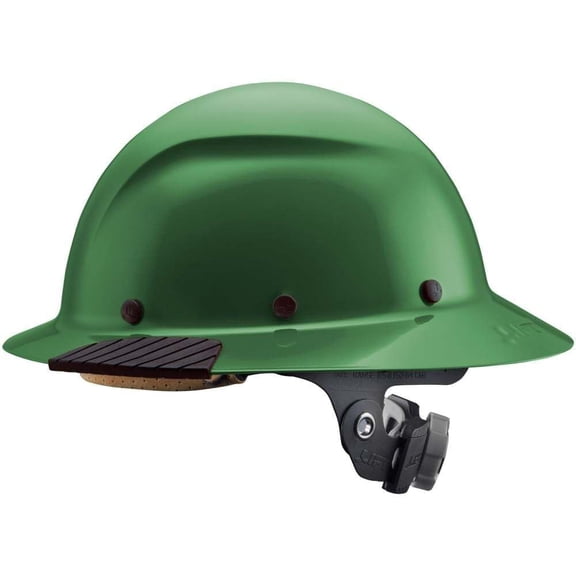 Casco DAX Fiber Resin con borde completo (verde), elevador de seguridad