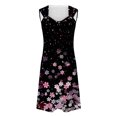thumbnail image 4 of Puntoco Vestidos Mujer Fancy Women Impreso Elegante Estilo Casual Vestido con Cuello en V con Correa, 4 of 5