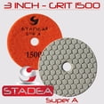 thumbnail image 6 of Stadea PPD157K Dry Granite Sanding Pads 3" - Concrete Stone Glass Diamond Polishing Grit 400, 6 of 7