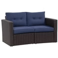 thumbnail image 1 of Outsunny 2 Pieces Patio Furniture Set for Balcony, Garden, Lawn, Dark Blue, 1 of 10