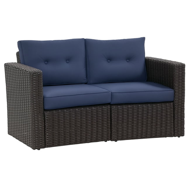 Outsunny Ensemble de Mobilier de Patio 2 Pcs pour Balcon, Jardin, Pelouse, Bleu Foncé