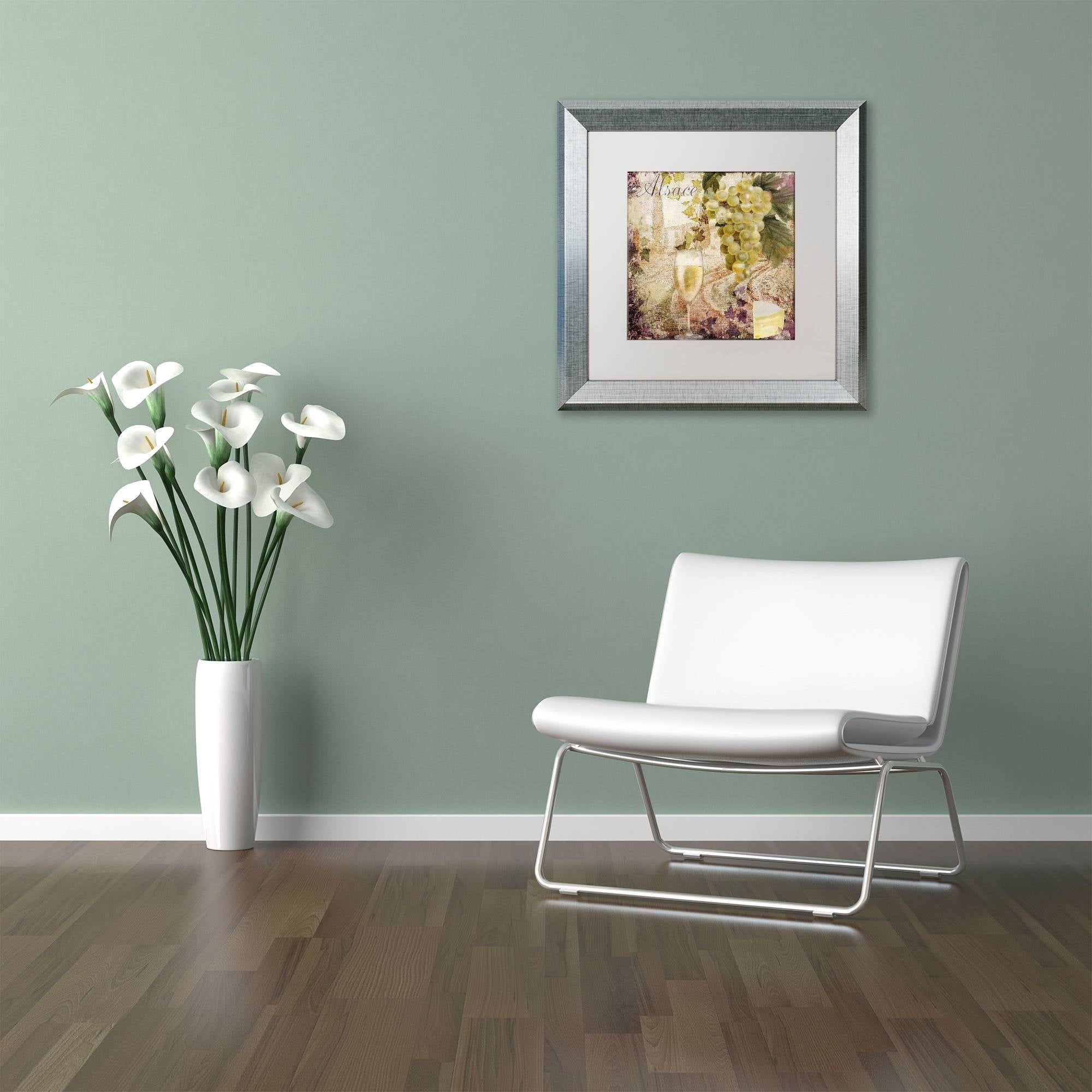 Trademark Fine Art "Wine Country I" Canvas Art by Color Bakery White Matte, Silver Frame