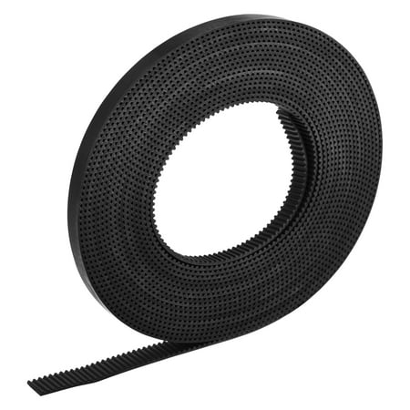 Uxcell Black Timing Belt Rubber 5 Meter Circumference 6mm Width Opening Fit Synchronous Pulley Wheel for 3D Printer