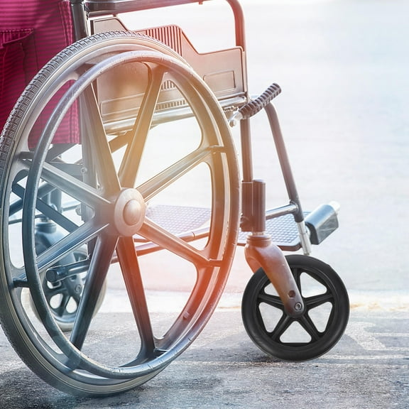 LEORX Heavy Duty Front Wheel of Wheelchair Smooth Rolling Black ABS