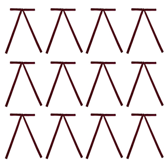 12 Lazos Navideños Terciopelo Cinta Vintage para Navidad (vino) Rojo