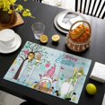 thumbnail image 4 of SPXUBZ Easter Placemats, Blue Easter Gnome Egg Tree 18x12 Inch Placemats for Family Table Holiday Decoration Placemat Set of 6, 4 of 5
