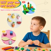IZZONI Air Dry Clay Kit 24 Colors with Tools, DIY Magic Modeling Clay for Crafts, Soft and Non-Sticky, Birthday Christmas