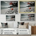 thumbnail image 4 of Designart "Grey Red Beach Seashell Euphony" Nautical & Beach Floater Framed Wall Art Print, 4 of 7